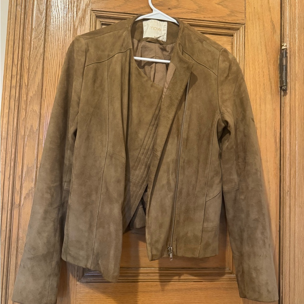Maje Brown Suede Jacket